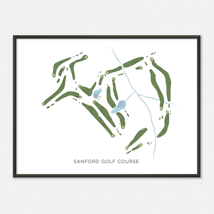 Print of Sanford Golf Course Modern Map