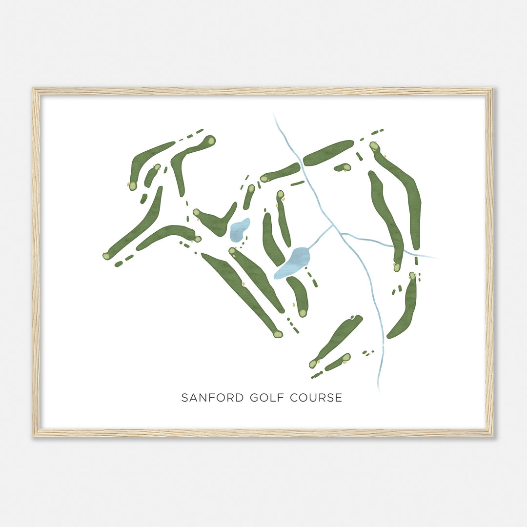 Print of Sanford Golf Course Modern Map