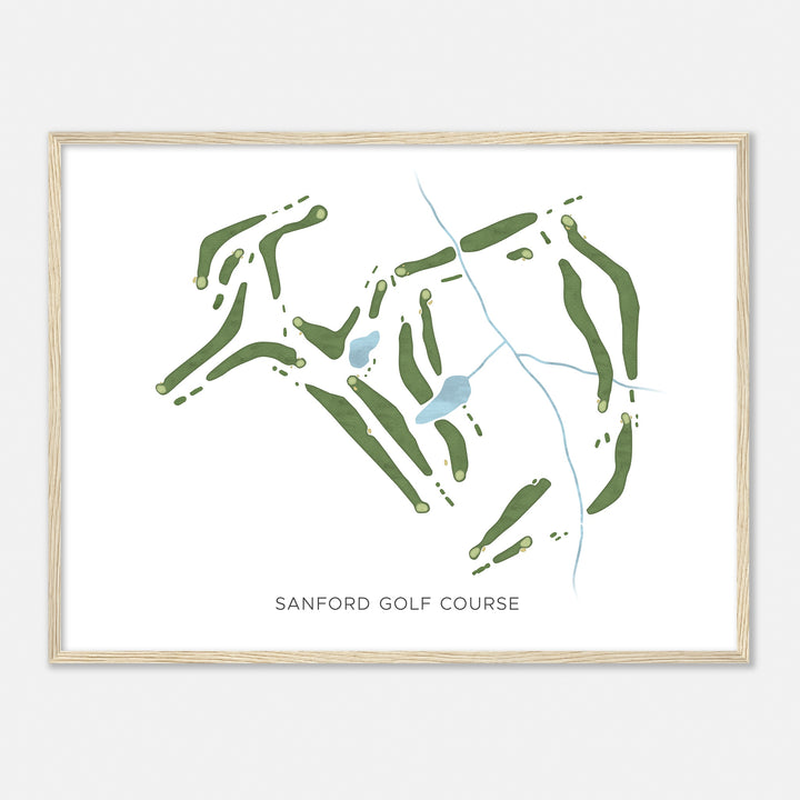 Print of Sanford Golf Course Modern Map