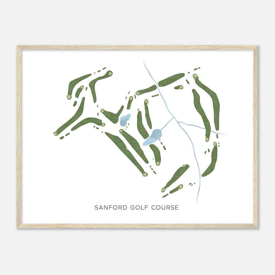 Print of Sanford Golf Course Modern Map