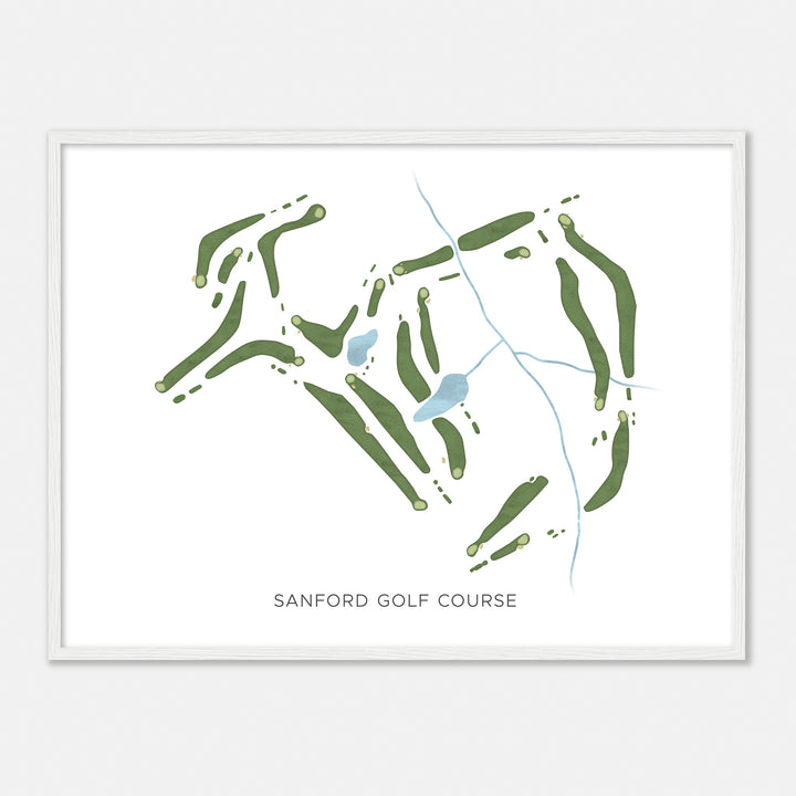Print of Sanford Golf Course Modern Map
