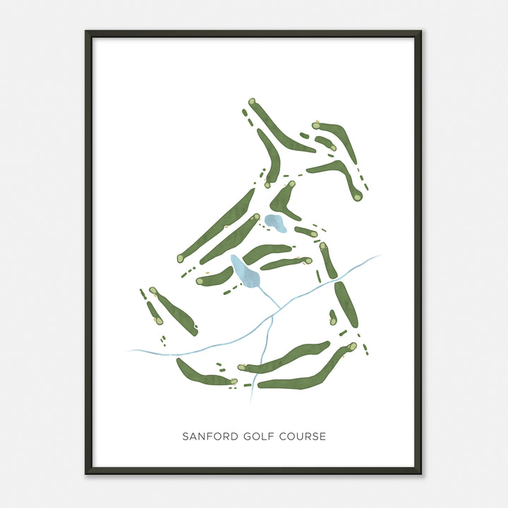 Print of Sanford Golf Course Modern Map