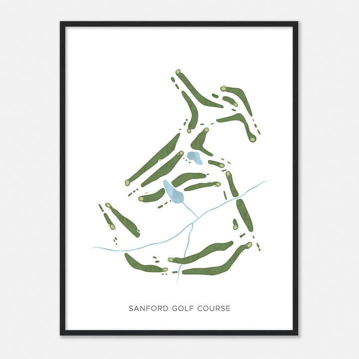 Print of Sanford Golf Course Modern Map