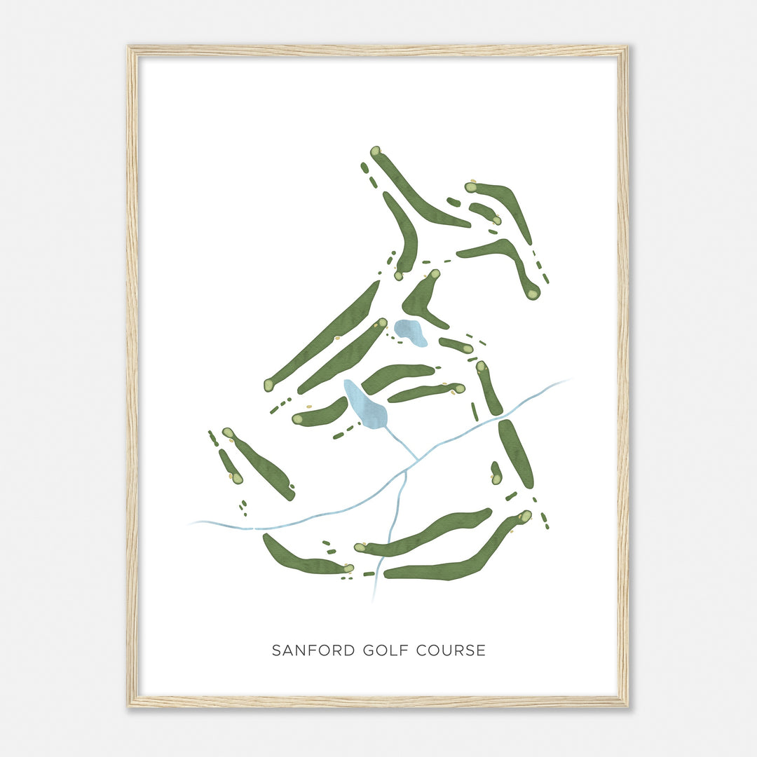 Print of Sanford Golf Course Modern Map