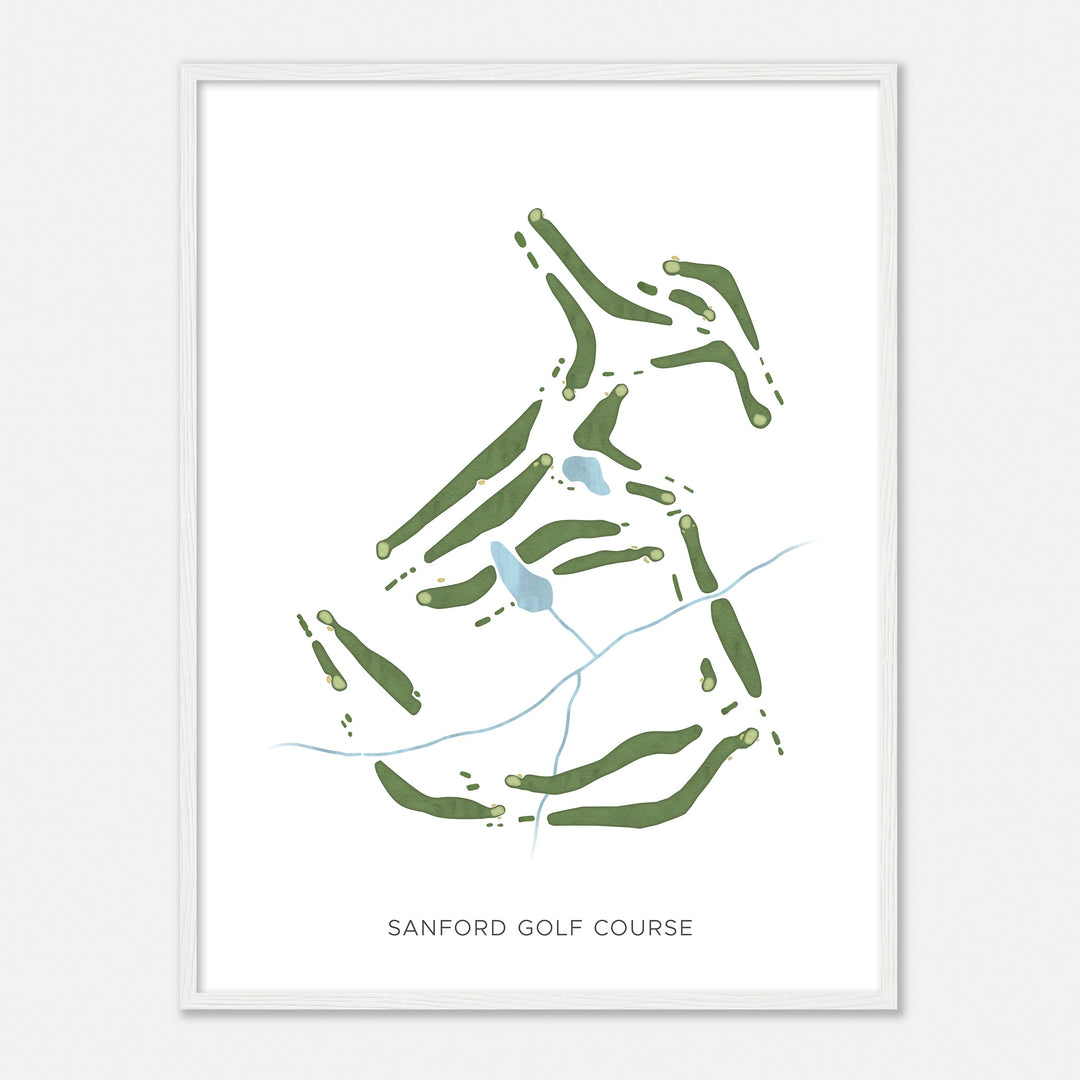Print of Sanford Golf Course Modern Map