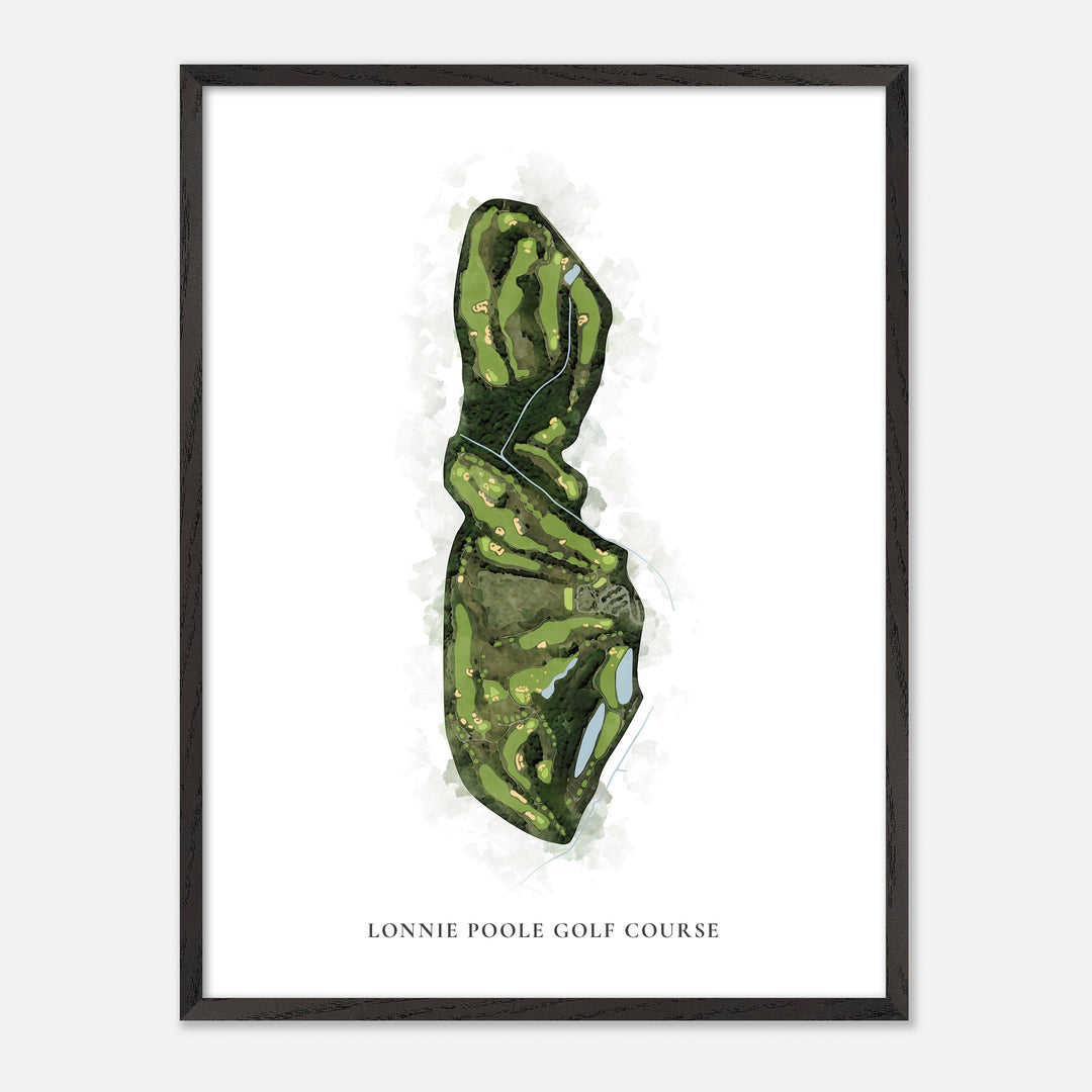 Print of Lonnie Poole Golf Course Classic Map