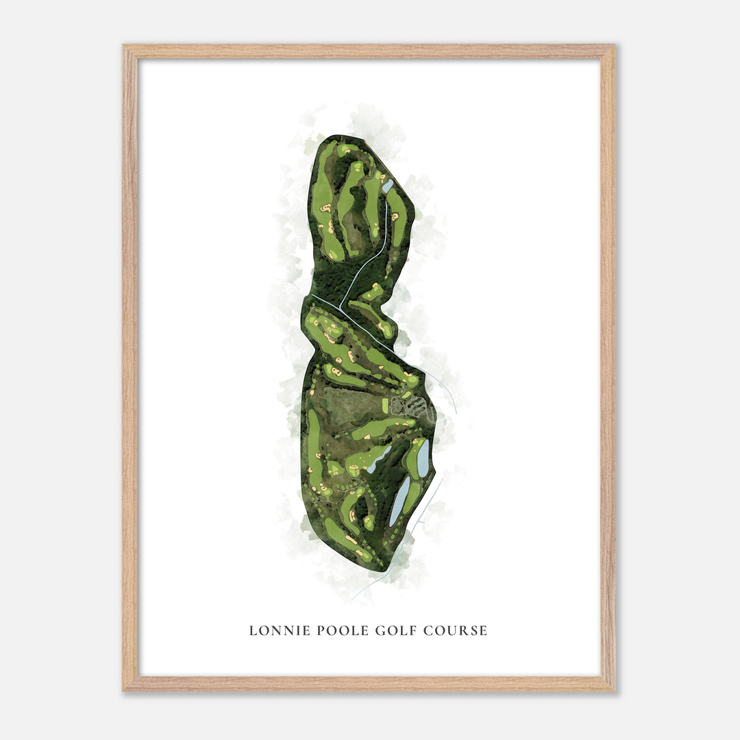 Print of Lonnie Poole Golf Course Classic Map