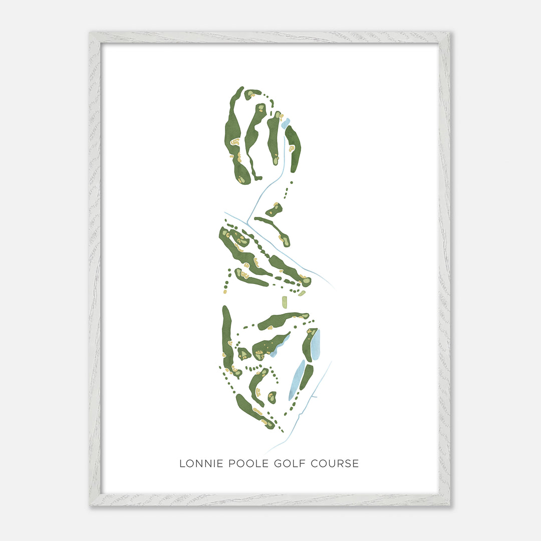Print of Lonnie Poole Golf Course Modern Map