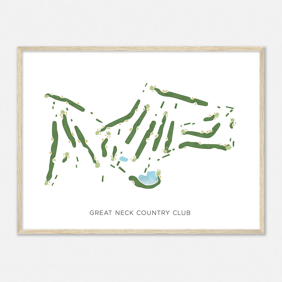 Print of Great Neck Country Club Modern Map