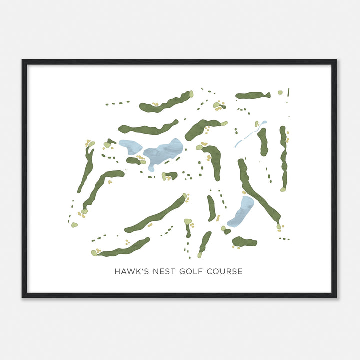 Print of Hawk'S Nest Golf Course Modern Map