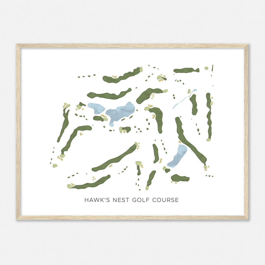 Print of Hawk'S Nest Golf Course Modern Map