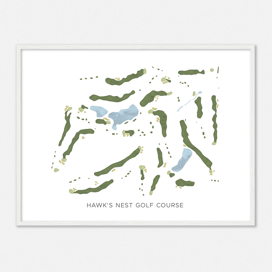 Print of Hawk'S Nest Golf Course Modern Map
