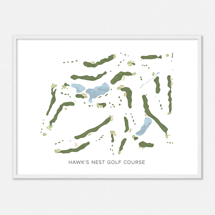 Print of Hawk'S Nest Golf Course Modern Map