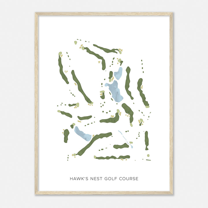 Print of Hawk'S Nest Golf Course Modern Map
