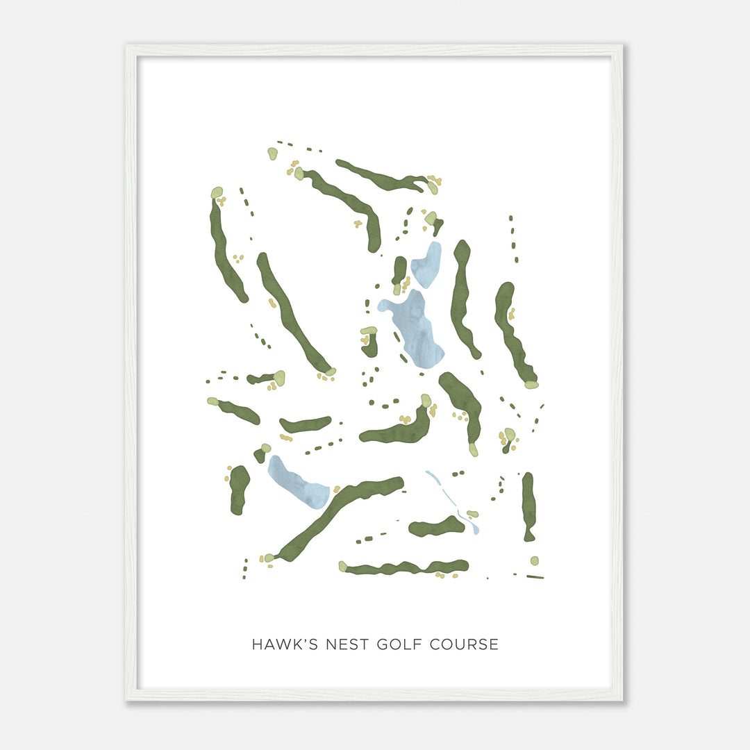 Print of Hawk'S Nest Golf Course Modern Map