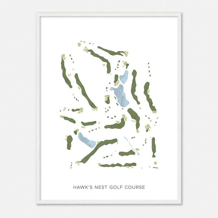 Print of Hawk'S Nest Golf Course Modern Map