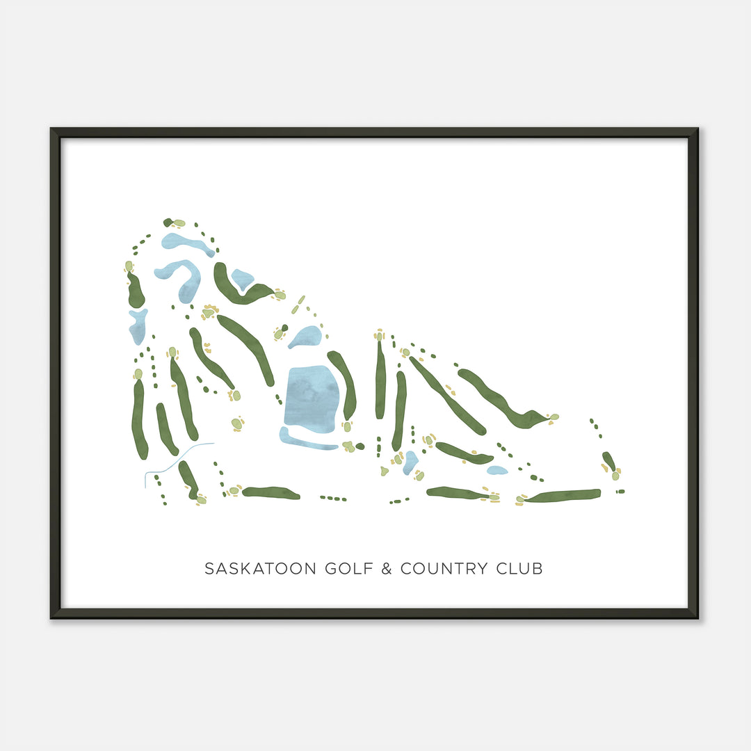 Print of Saskatoon Golf & Country Club Modern Map