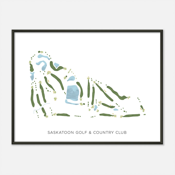 Print of Saskatoon Golf & Country Club Modern Map