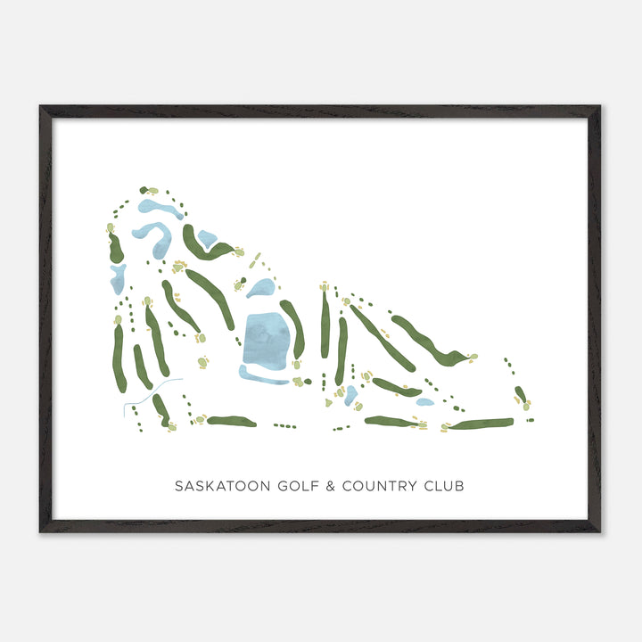 Print of Saskatoon Golf & Country Club Modern Map