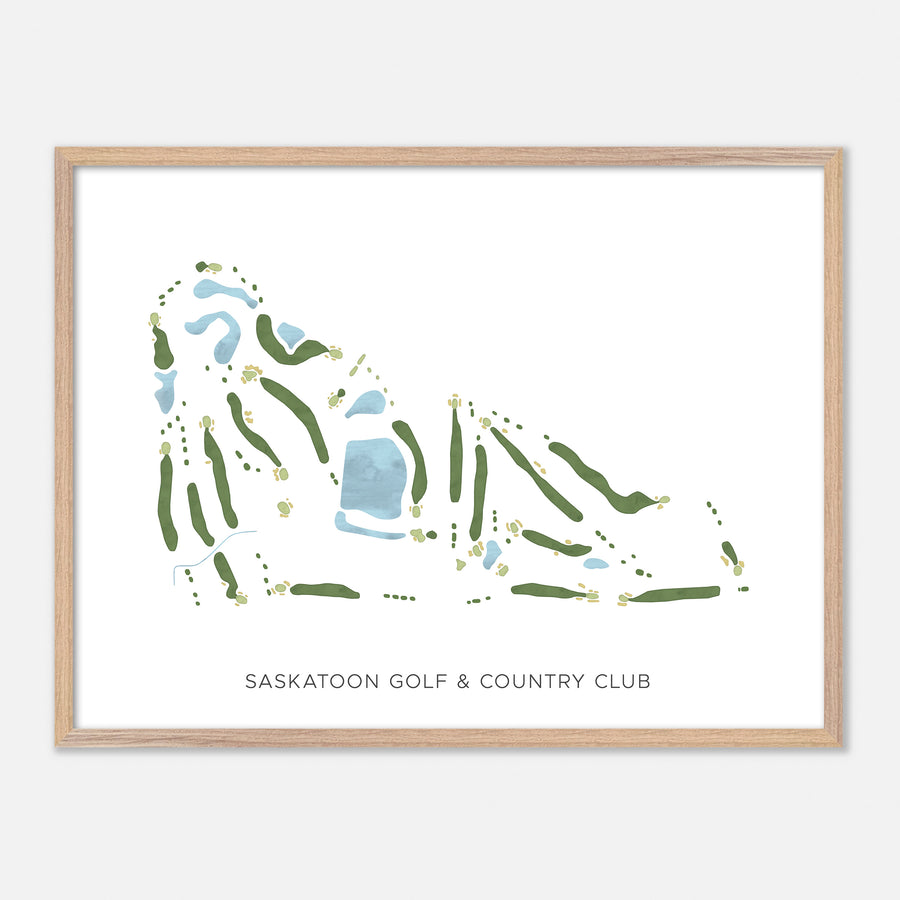 Print of Saskatoon Golf & Country Club Modern Map