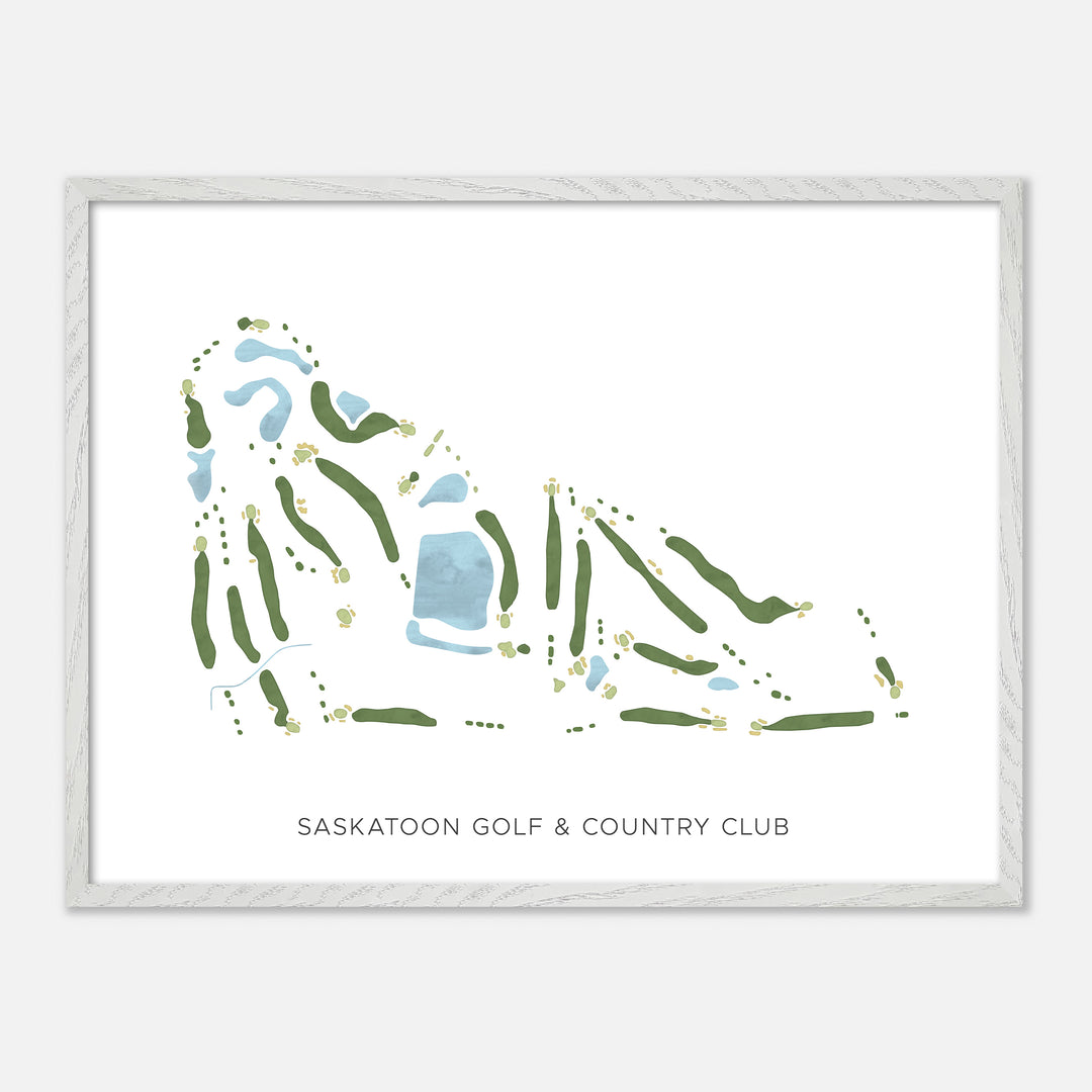 Print of Saskatoon Golf & Country Club Modern Map