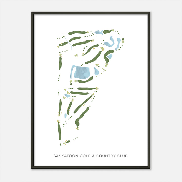 Print of Saskatoon Golf & Country Club Modern Map