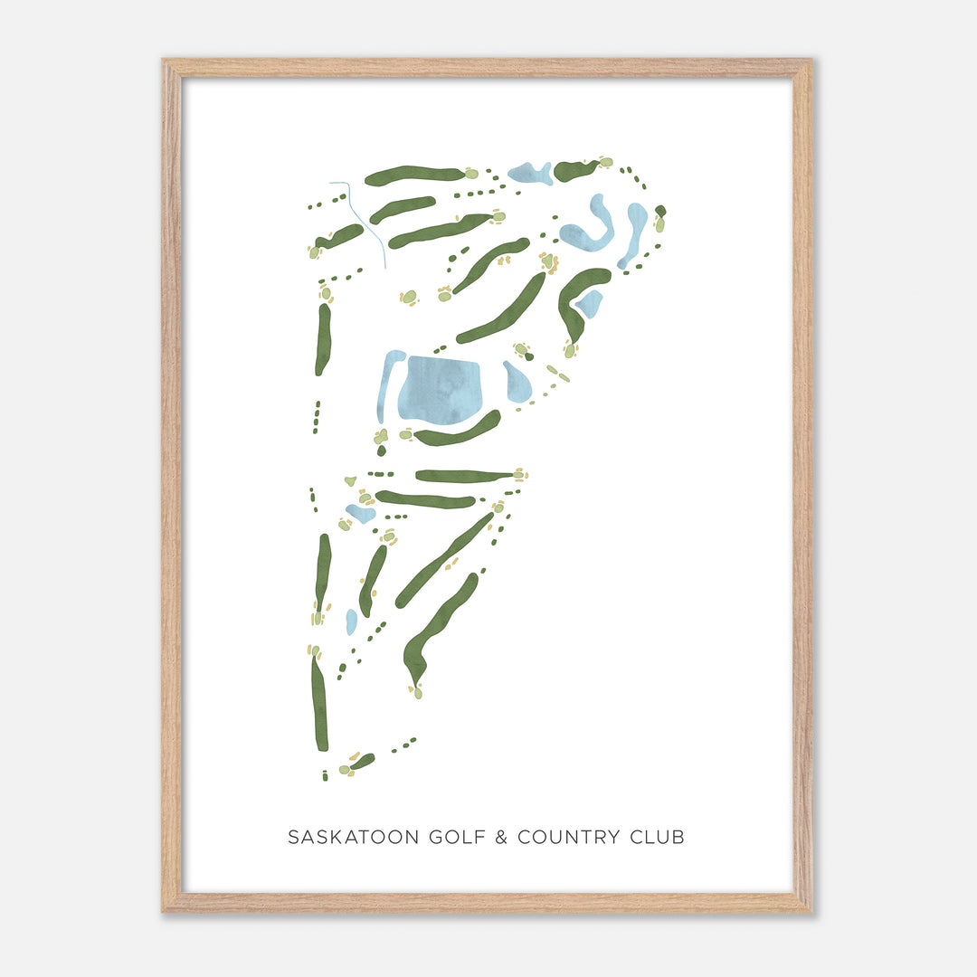Print of Saskatoon Golf & Country Club Modern Map