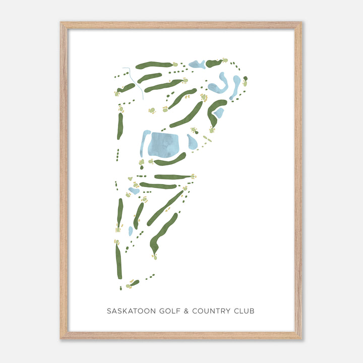 Print of Saskatoon Golf & Country Club Modern Map
