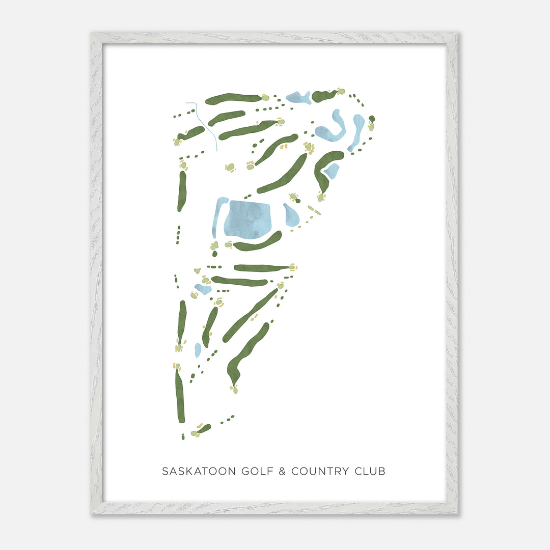 Print of Saskatoon Golf & Country Club Modern Map