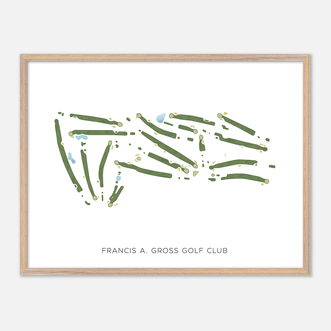 Print of Francis A. Gross Golf Club Modern Map