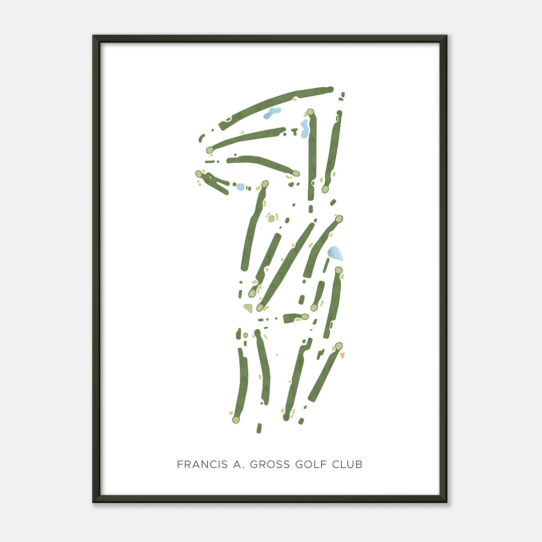 Print of Francis A. Gross Golf Club Modern Map