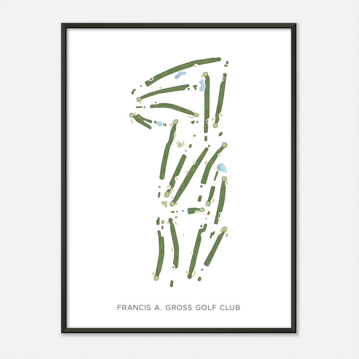 Print of Francis A. Gross Golf Club Modern Map