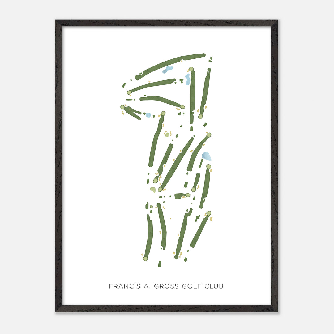 Print of Francis A. Gross Golf Club Modern Map