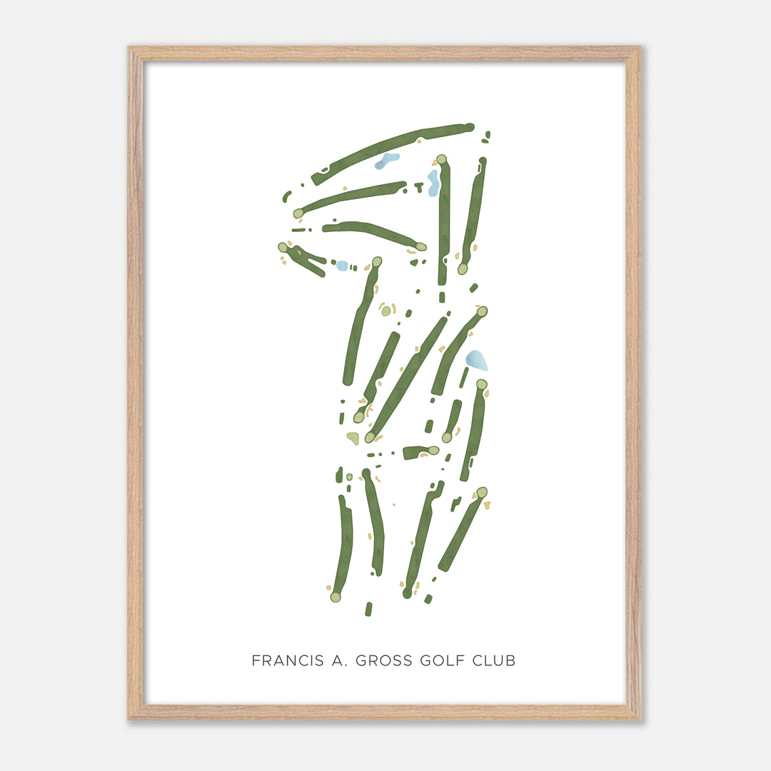 Print of Francis A. Gross Golf Club Modern Map
