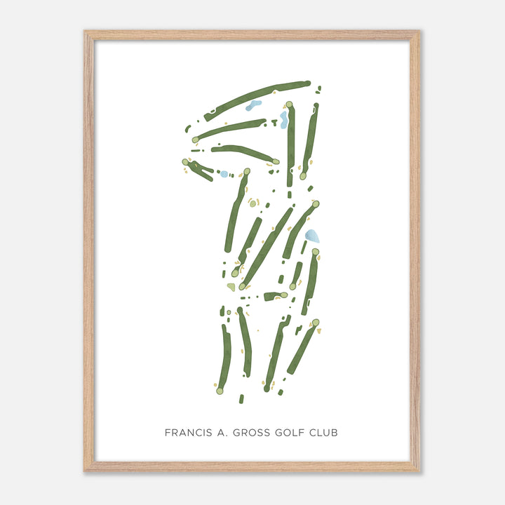 Print of Francis A. Gross Golf Club Modern Map