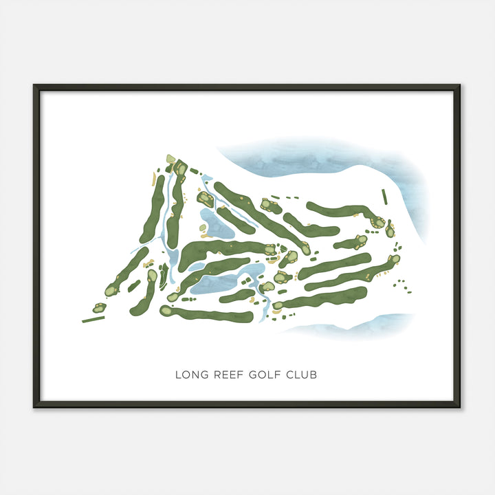 Print of Long Reef Golf Club Modern Map