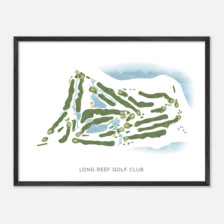 Print of Long Reef Golf Club Modern Map