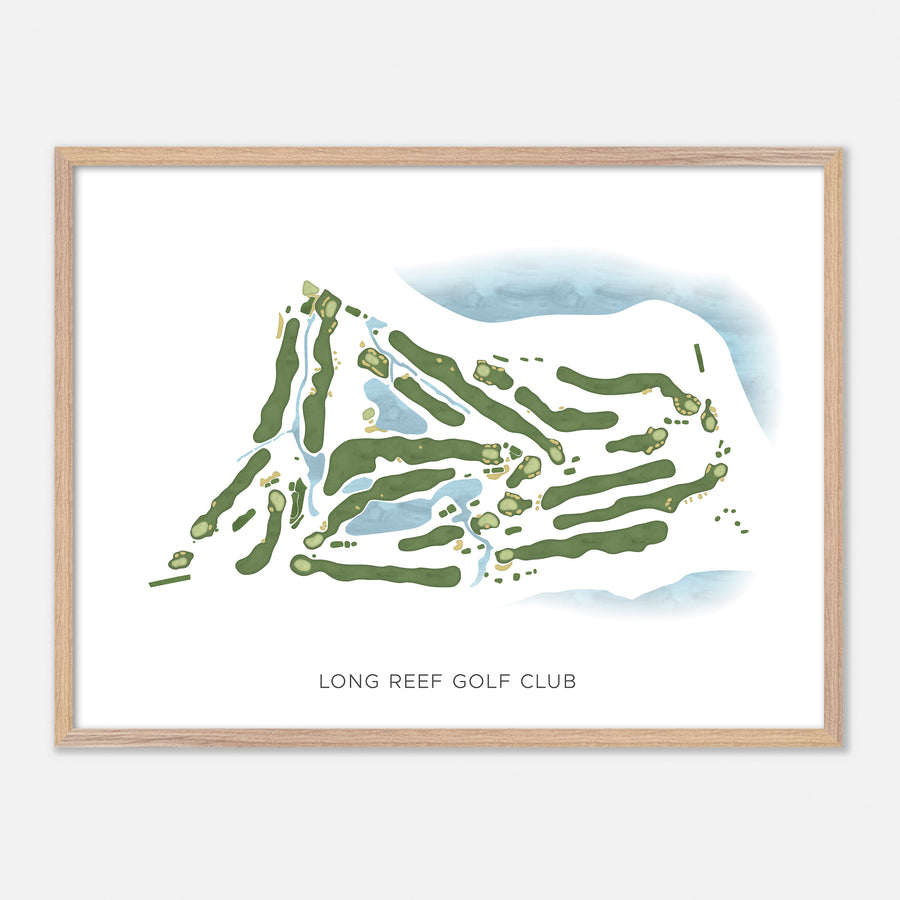 Print of Long Reef Golf Club Modern Map