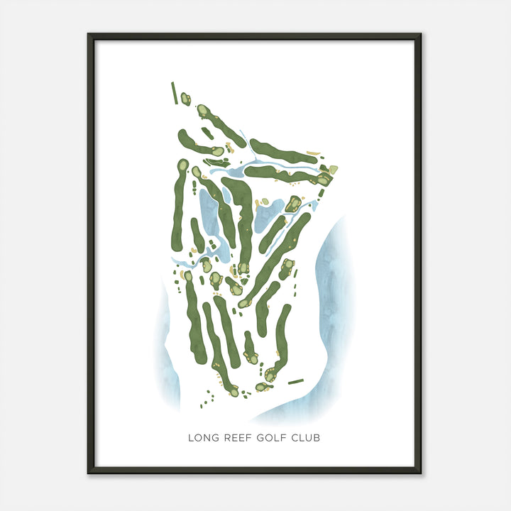 Print of Long Reef Golf Club Modern Map
