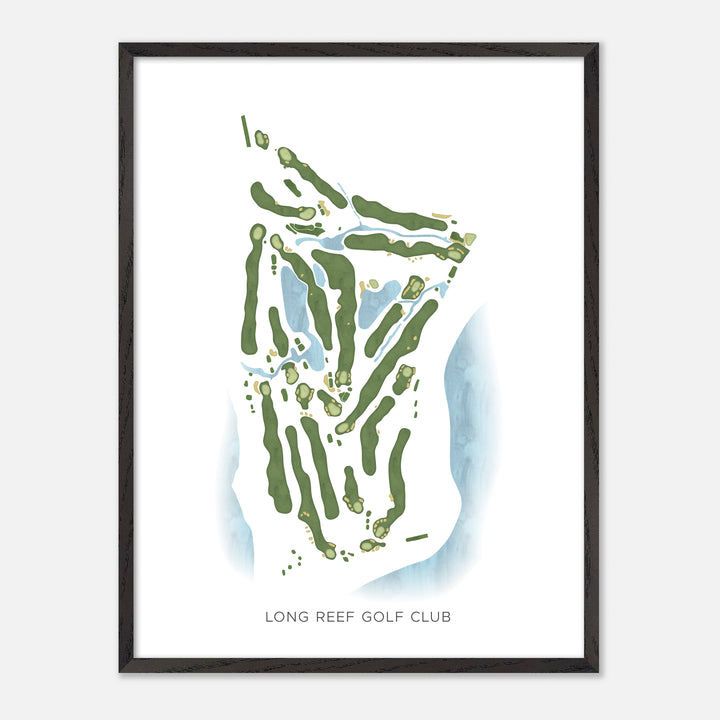 Print of Long Reef Golf Club Modern Map