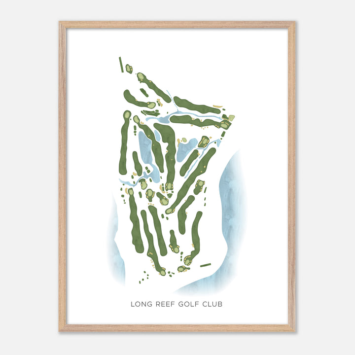 Print of Long Reef Golf Club Modern Map