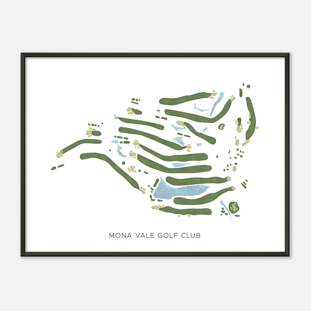 Print of Mona Vale Golf Club Modern Map