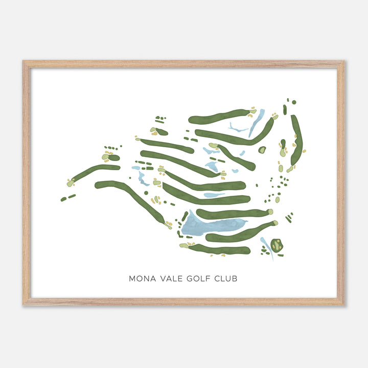 Print of Mona Vale Golf Club Modern Map