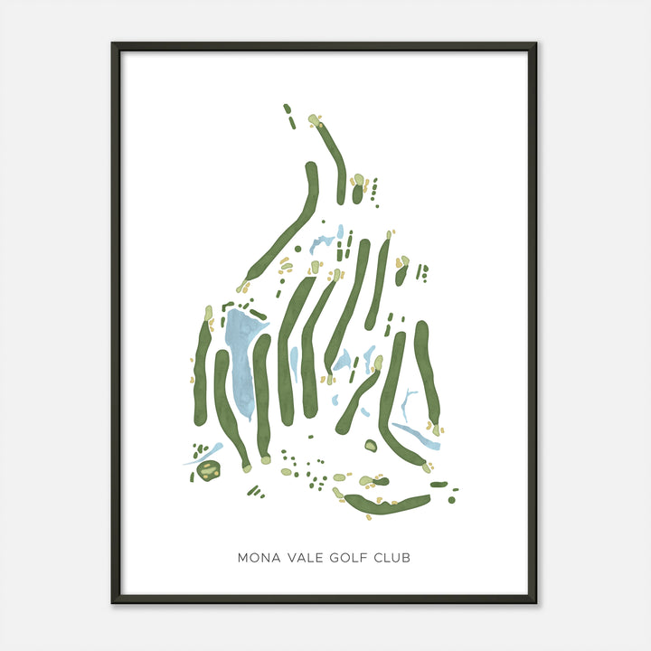 Print of Mona Vale Golf Club Modern Map
