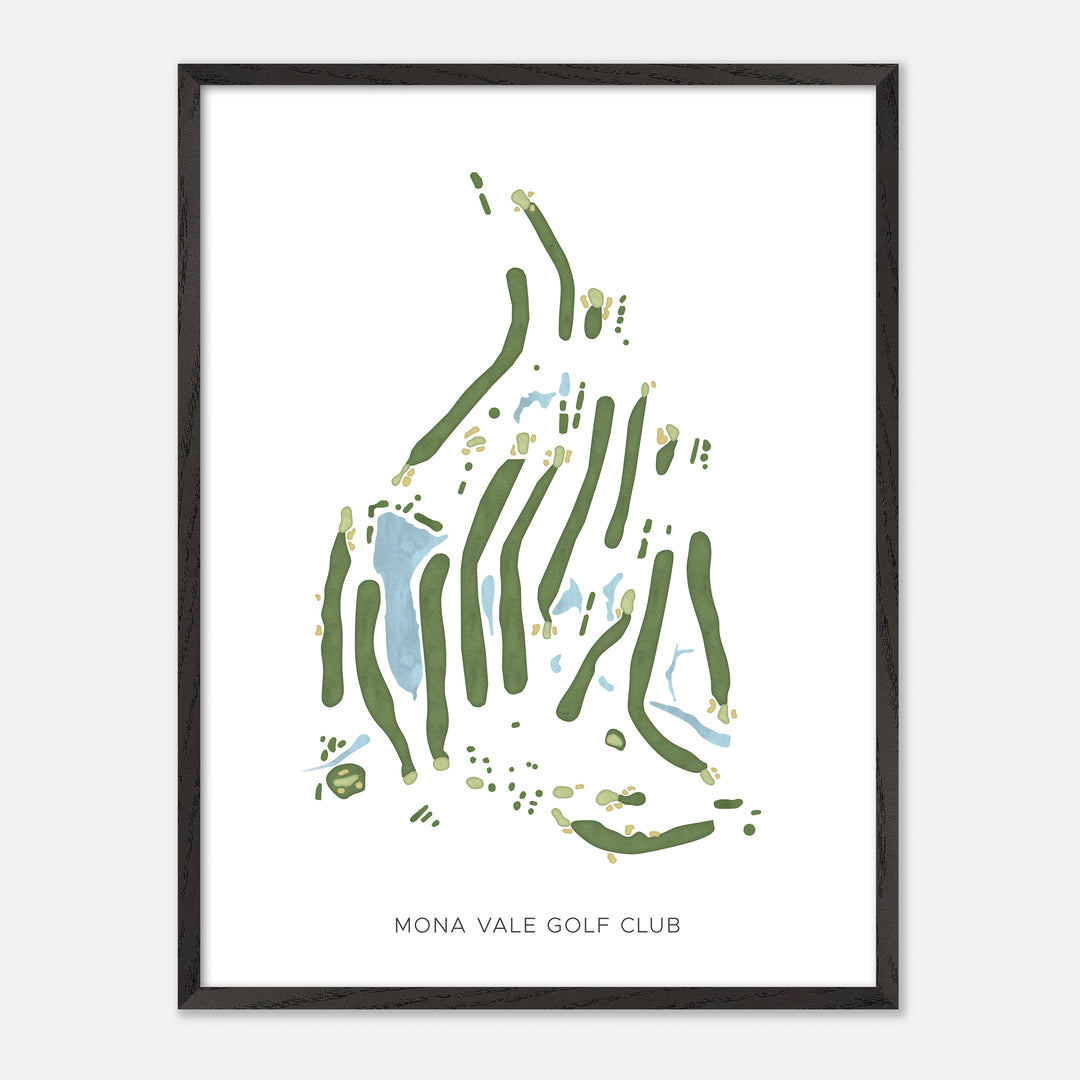 Print of Mona Vale Golf Club Modern Map