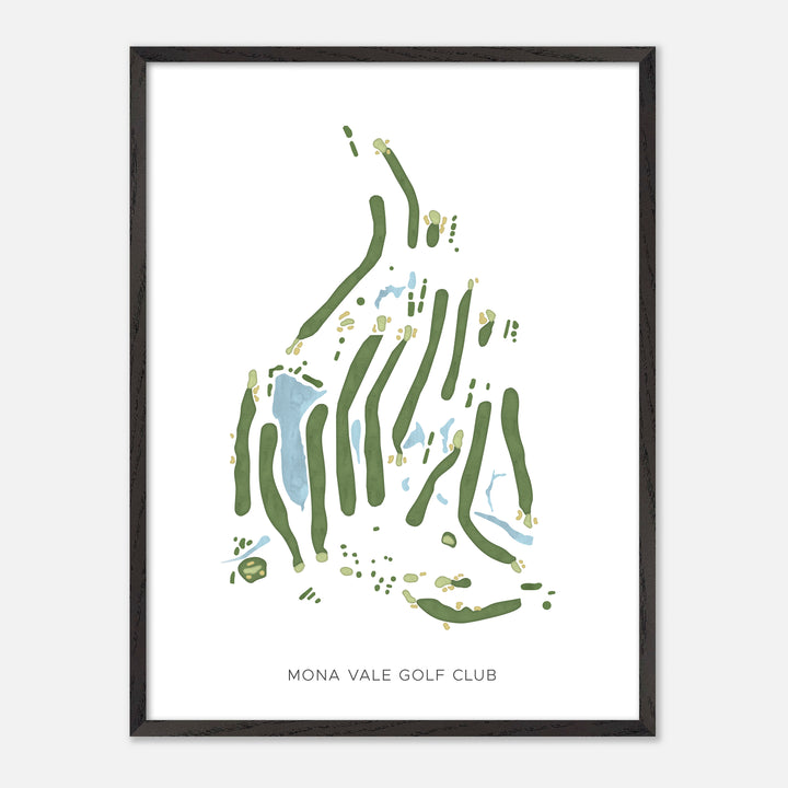 Print of Mona Vale Golf Club Modern Map