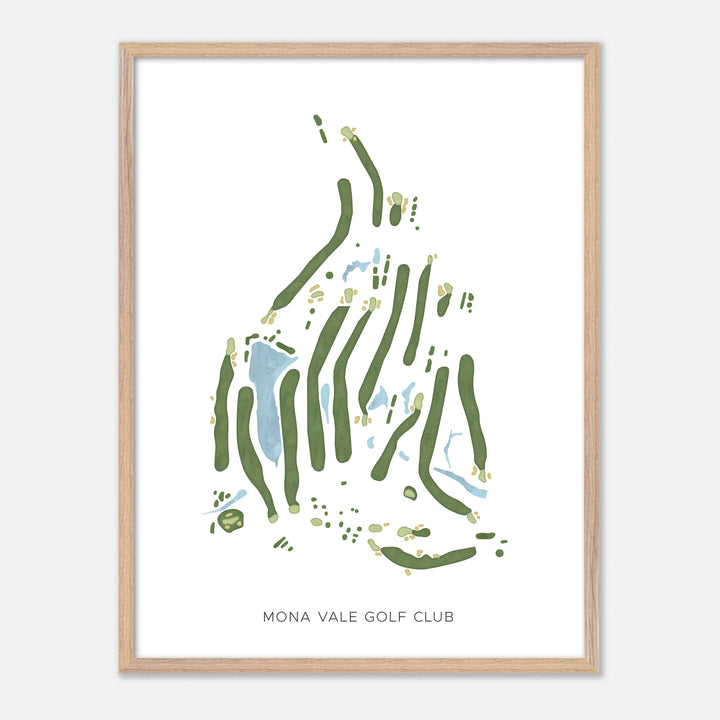Print of Mona Vale Golf Club Modern Map