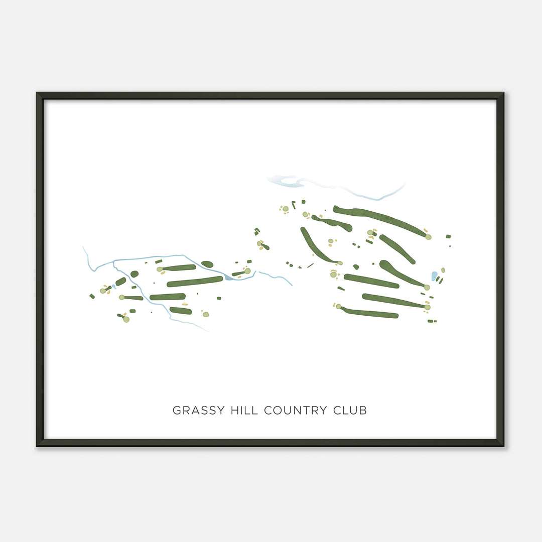 Print of Grassy Hill Country Club Modern Map