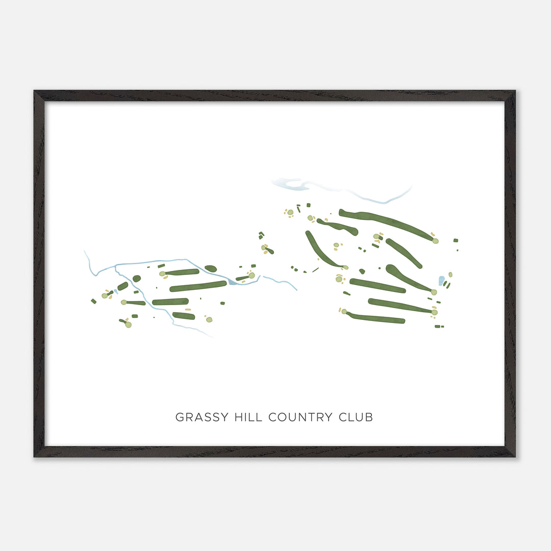 Print of Grassy Hill Country Club Modern Map
