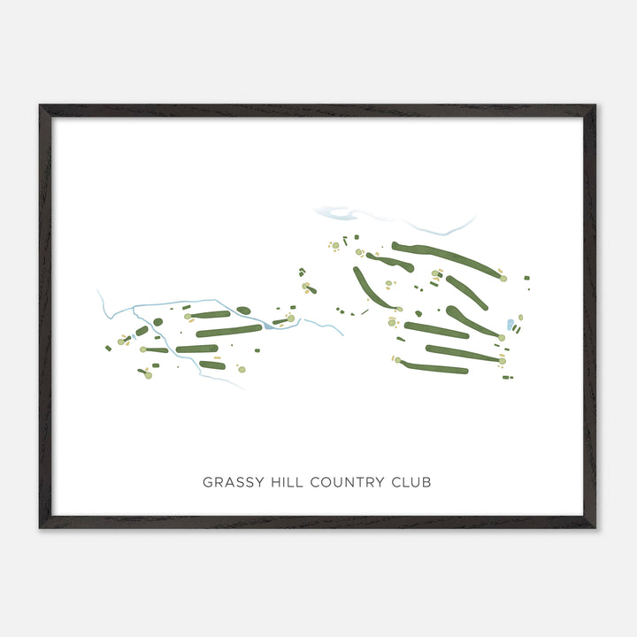 Print of Grassy Hill Country Club Modern Map